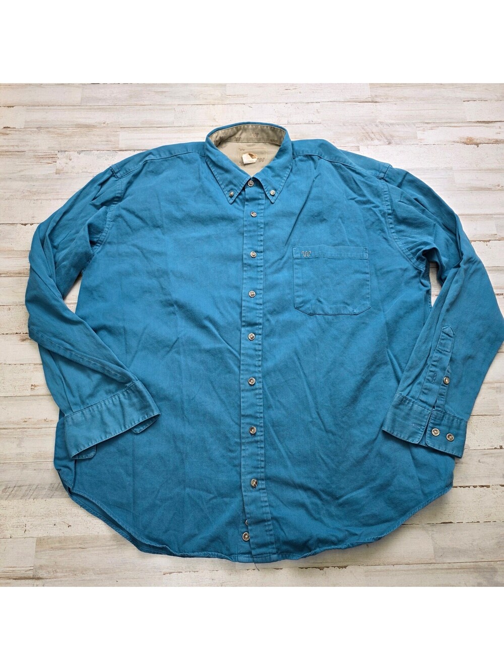 King Ranch Shirt Men's XXL Blue Long Sleeve Button Down Embroidered Logo 2XL